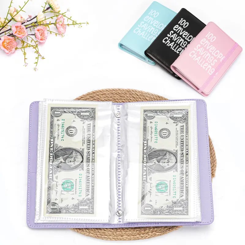Product Introduction of 100 Days Money Saving Challenge Coin Envelope BudgetStorage Book - Binding Covers With Daily Savings Tracker,Habit-Forming System, And Cash Savings Goal Of $5050Develop A Consistent Savings Habit 2