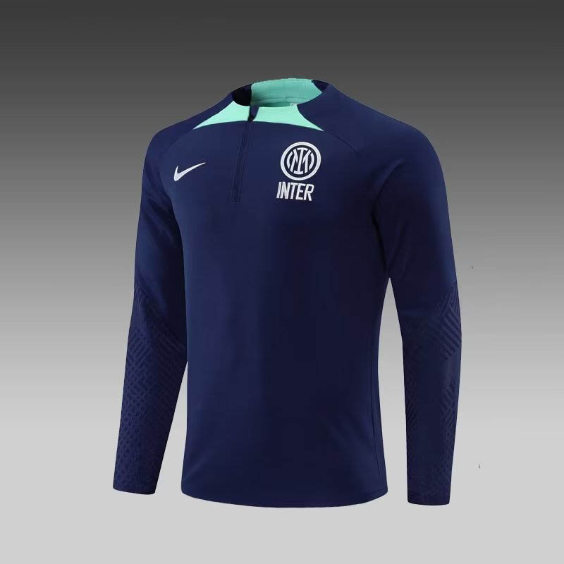 2022/2023 Internazionale Milan Half-Pull Training Suit Royal Blue Football Jersey 1:1 Thai Quality Set:football jersey mysite: unitedjerseyfootball 邓江浪:football
