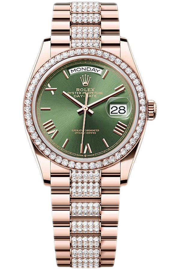 Rolex Day-Date Super Clone Swiss Replica Watch Ref 128345RBR-0086 3255 Swiss Movement