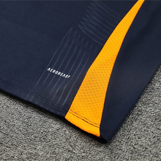 Higojerseys-Real Madrid 24-25 Kids Long Sleeve Training Set - Player Version - Royal Blue