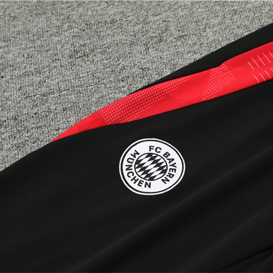 Higojerseys-Bayern Munich 24-25 Kids Long Sleeve Training Set - Black