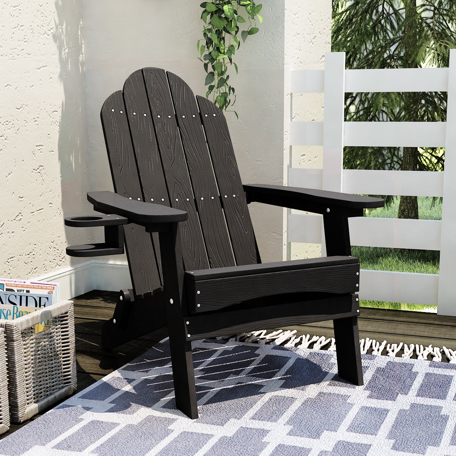 Miranda Foldable Adirondack Chair with Cup Holder