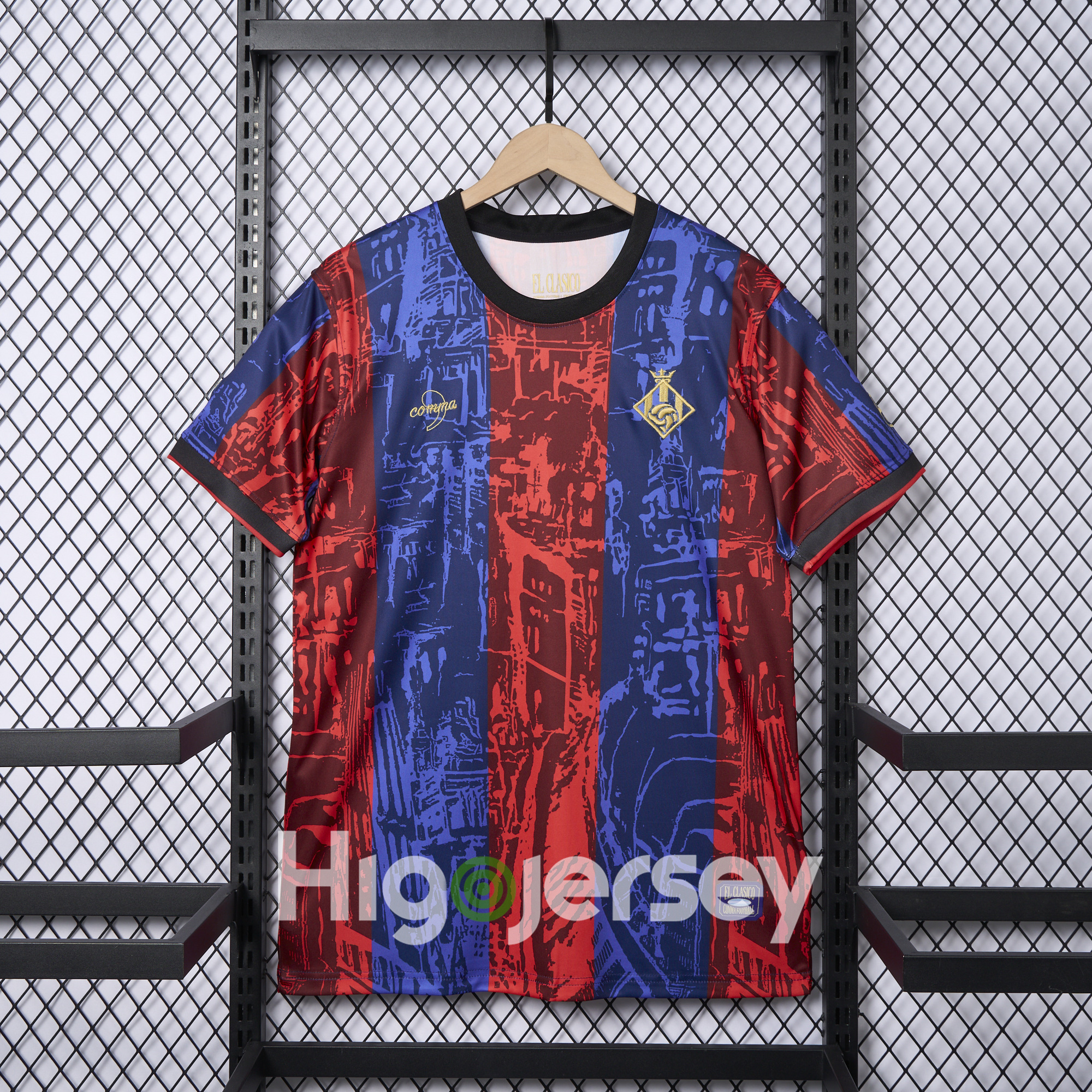 Higojerseys-Barcelona 2024-25 COMMA Messi Jersey - Fans Version