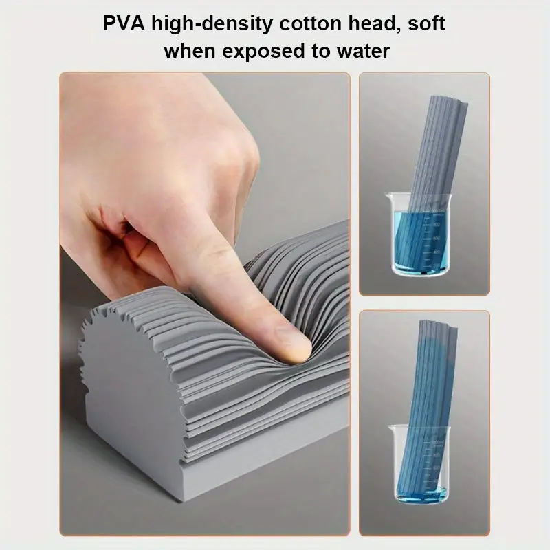 1pc double fold squeezing mop sponge mop with 2 mop heads water absorbent household floor mop free handwash sponge mop details 4
