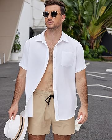 mens summer beach cotton shorts