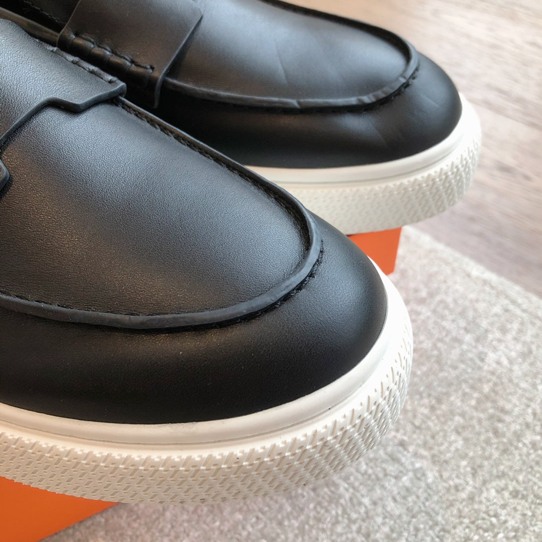 IKE SLIP-ON SNEAKER BLACK CALFSKIN、mysite、Cacoeks