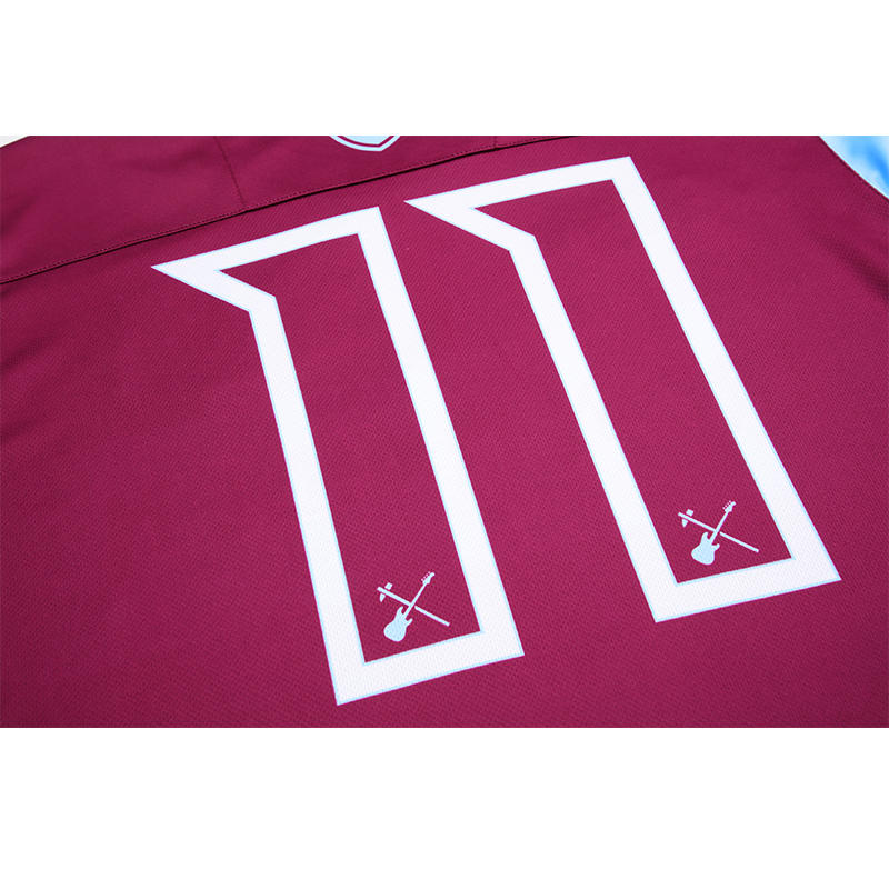 Higojerseys-Iron Maiden x West Ham Home Special Edition Jersey - with 11 print