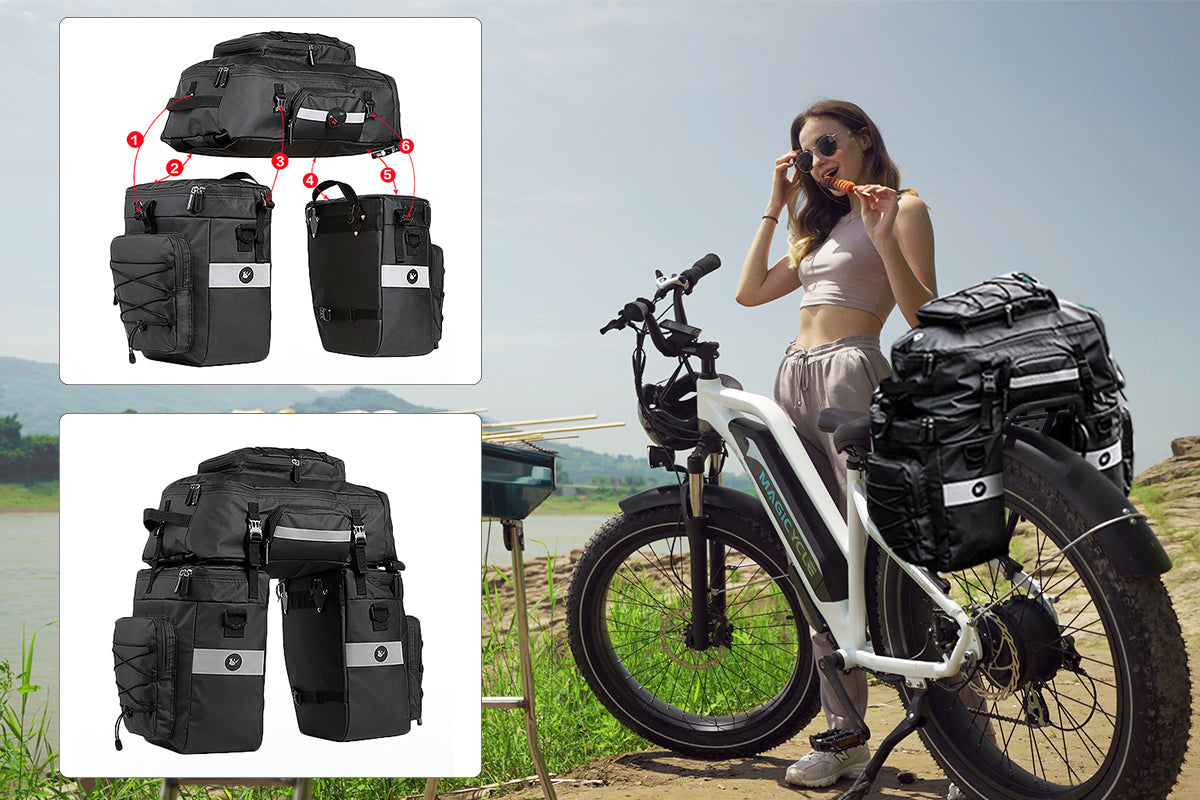 Rhinowalk 65L Ebike Bag 3-in-1 Pannier Bag Set、mySite、bearsvspackers