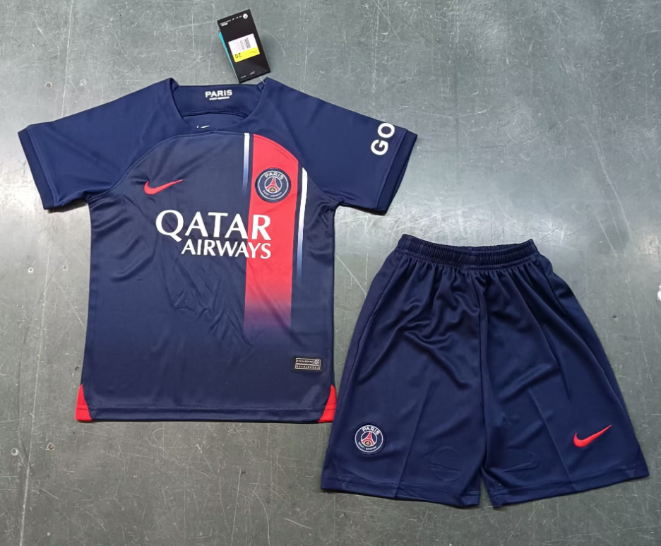 23/24 Paris Saint-Germain Home Football Shirt Kids Size Suit-mysite Custom Football Kit- Nextkits