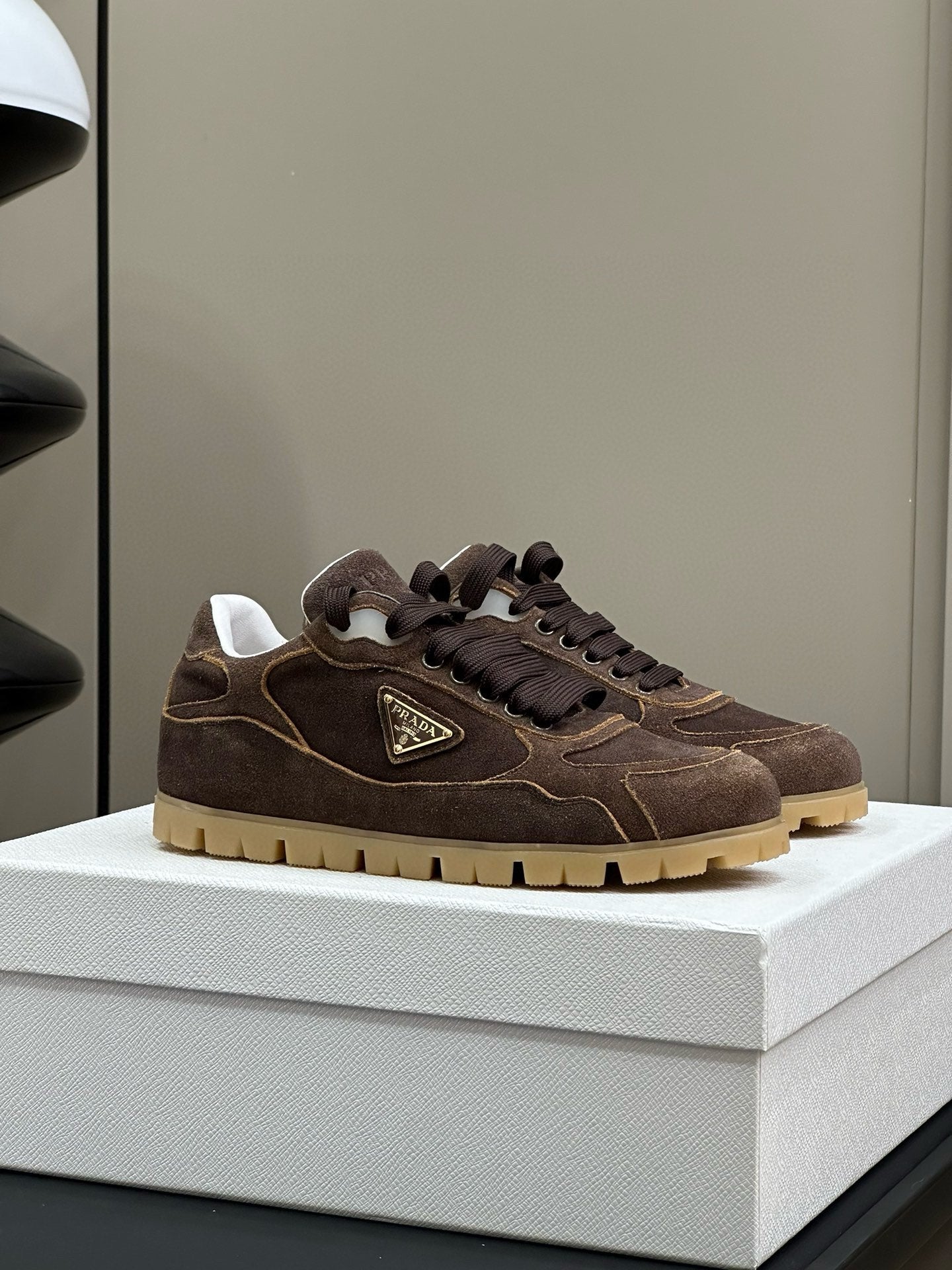 PRA TRAIL FADED SUEDE SNEAKERS BROWN、mysite、Cacoeks