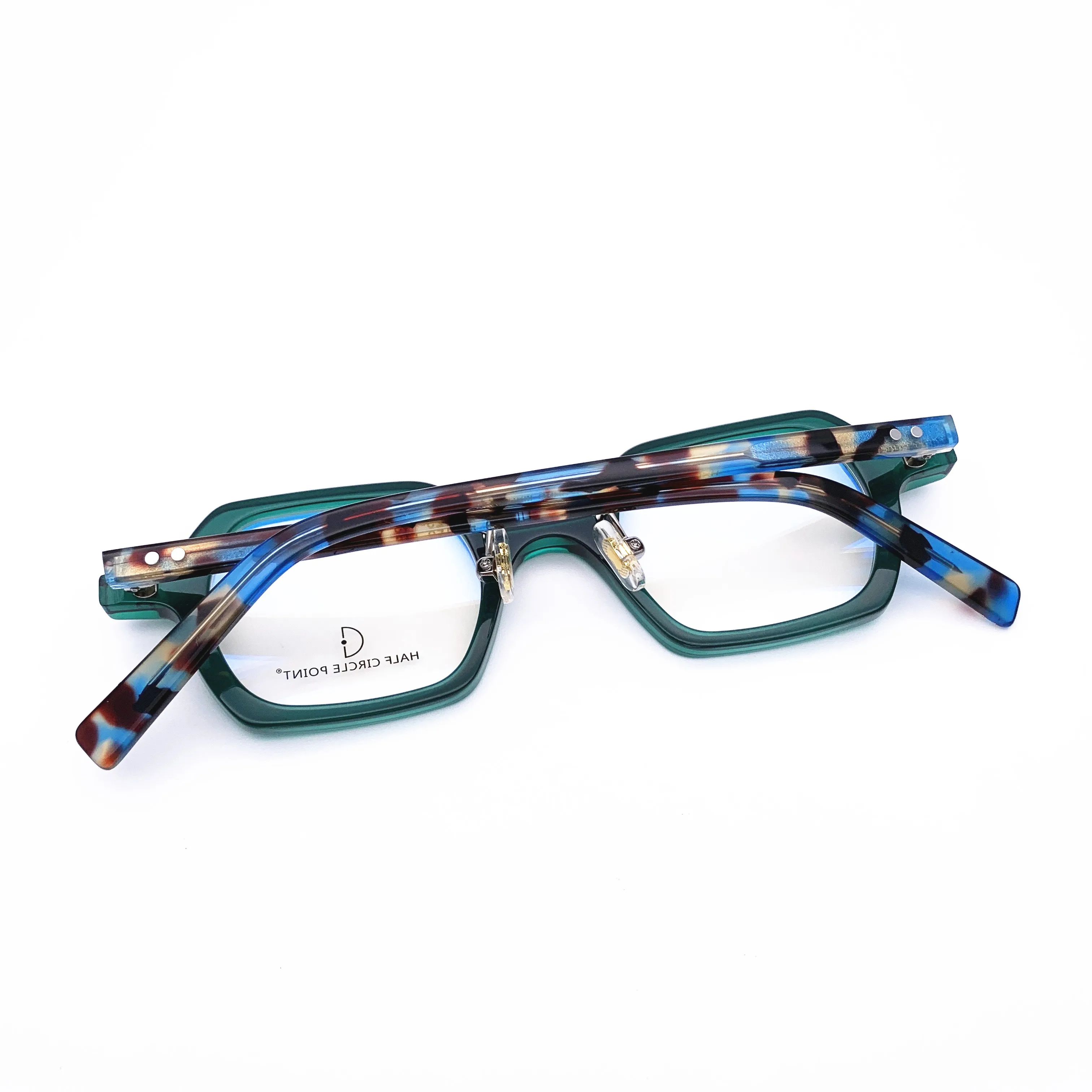 Belight Optical  Fancy Vintage Retro Acetate Square Shape Unique Design Red Transparent Spectacle Frame Precription Lens HP239