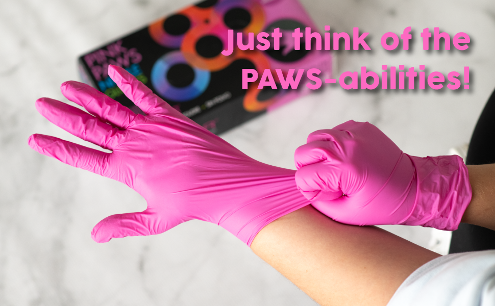 pink nitrile gloves medium gloves disposable latex free gloves for dishwashing gloves garden gloves