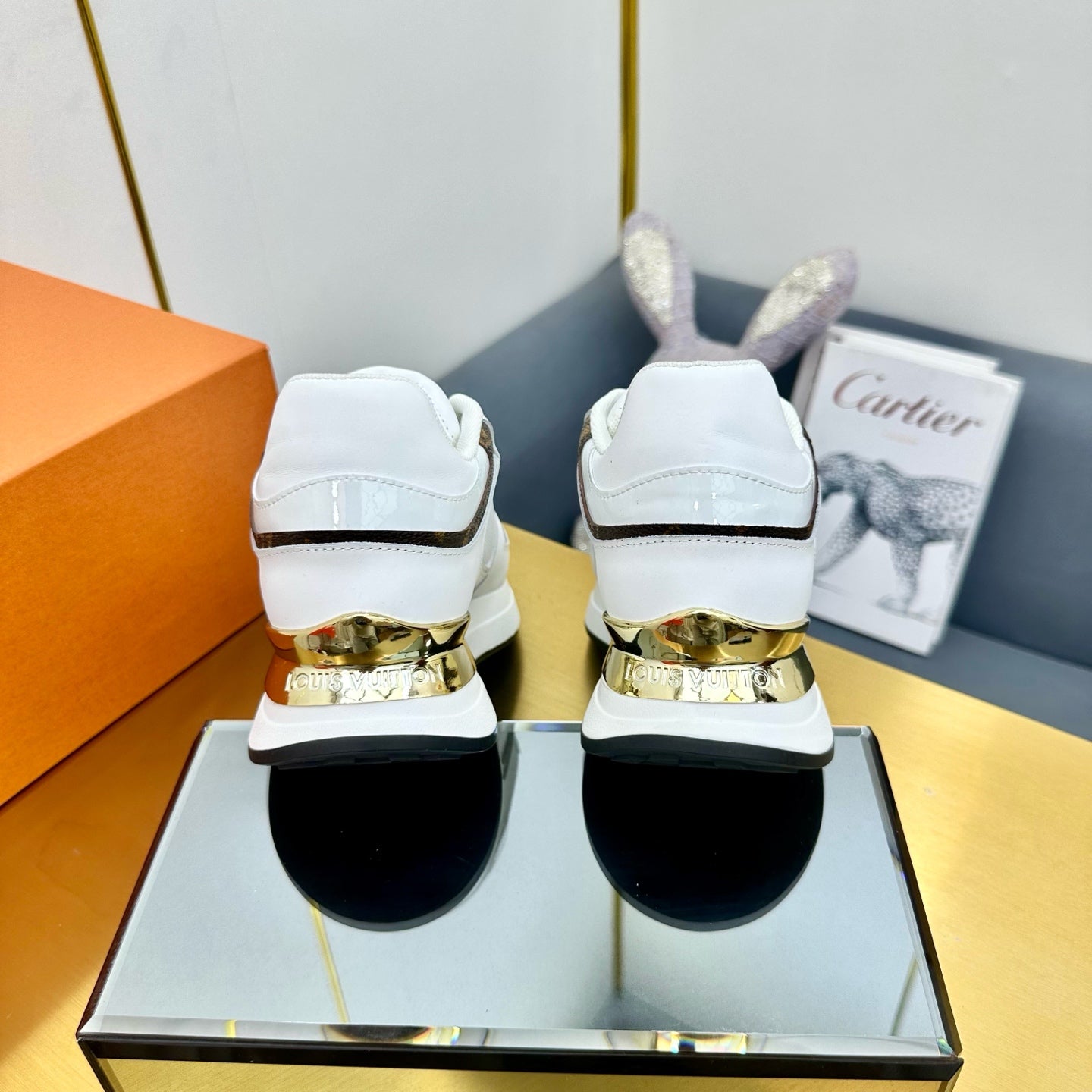 NEO RUN AWAY SNEAKER IN WHITE MIX CHOCOLATE BROWN CALFSKIN、mysite、Cacoeks