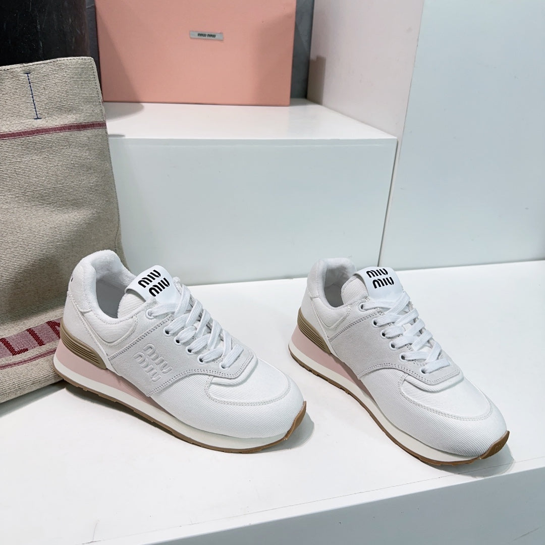 White And Light Gray Sneakers Canvas、mysite、Cacoeks