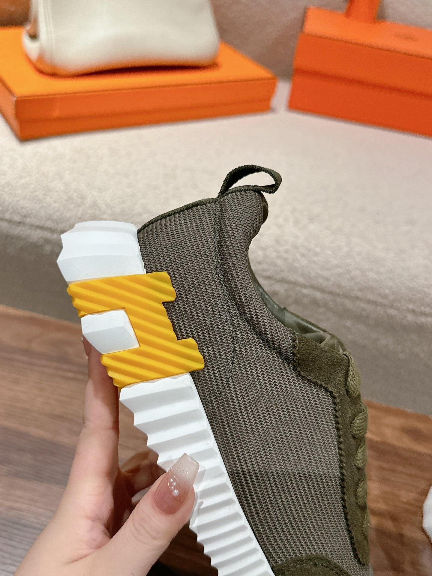 MAINLAND SNEAKER IN ARMY GREEN SUEDE AND BREATHABLE MESH FABRIC、mysite、Cacoeks