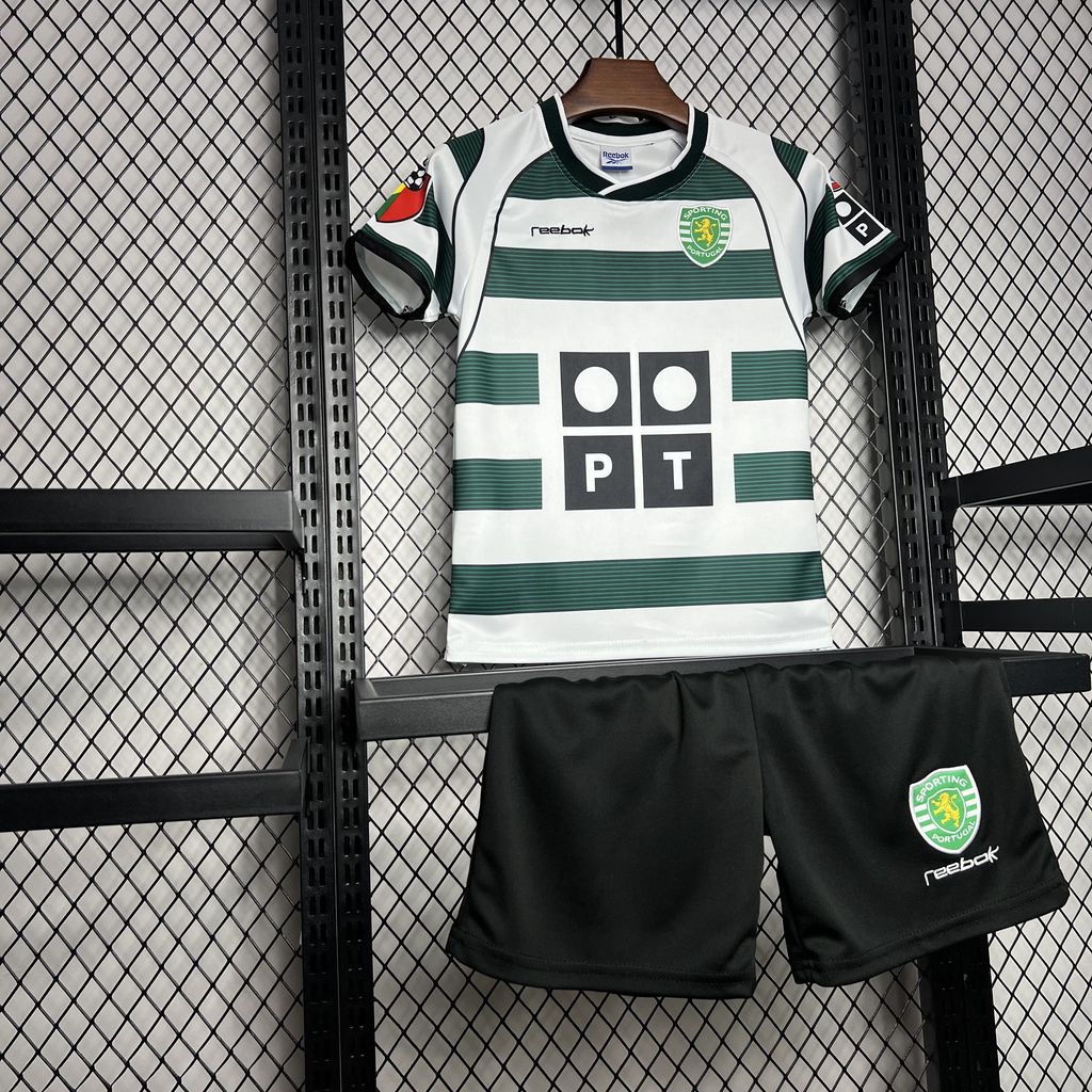 GlobeJersey-Retro Sporting CP 2001-03 Home Stadium Kids Kit