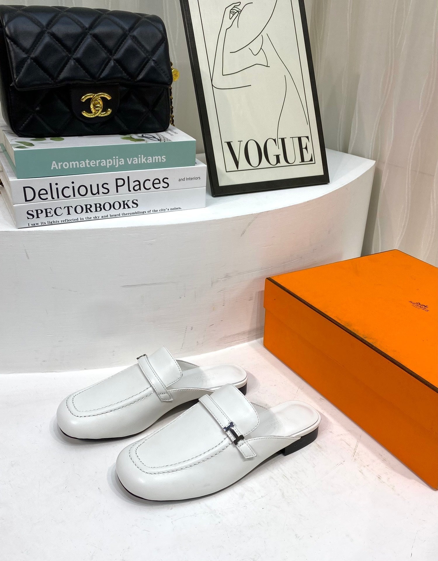 IENA MULE WHITE CALFSKIN、mysite、Cacoeks