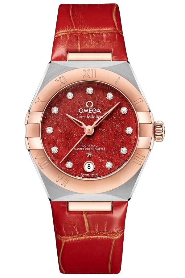 Omega Constellation Ref. 131.23.29.20.99.002 Super Clone Watch – Mother of Pearl Dial Rose Gold Stainless Steel Bracelet Fake Replica