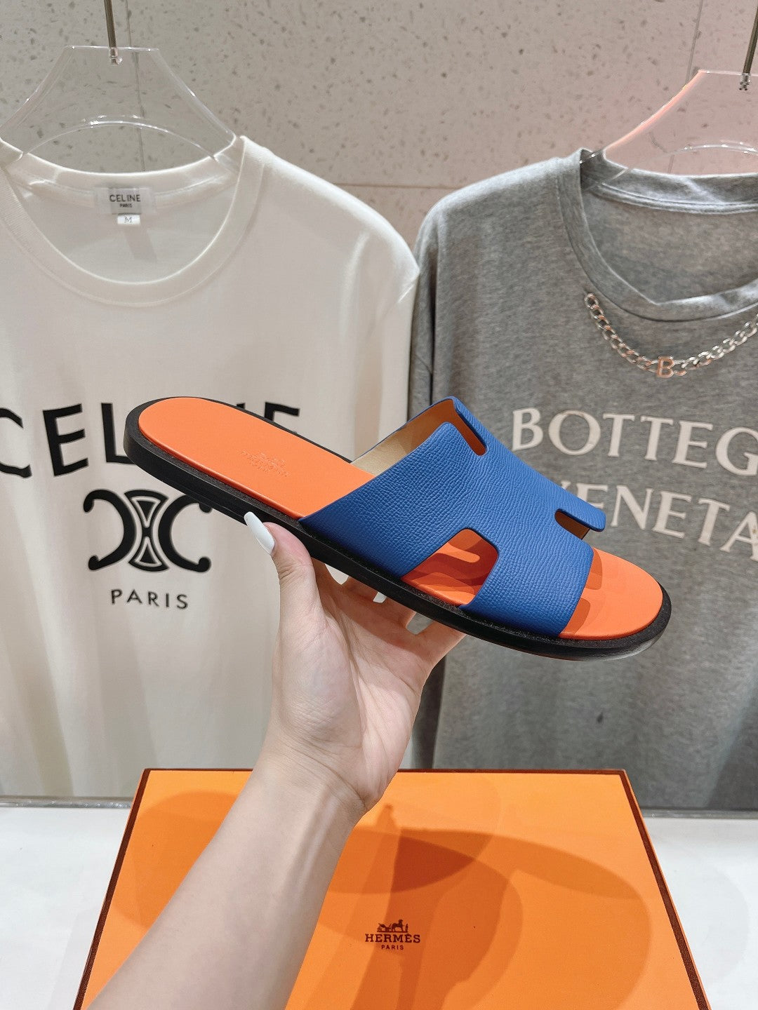 IZMIR SANDAL LIGHT ORANGE MIX LAPIS LAMBSKIN、mysite、Cacoeks