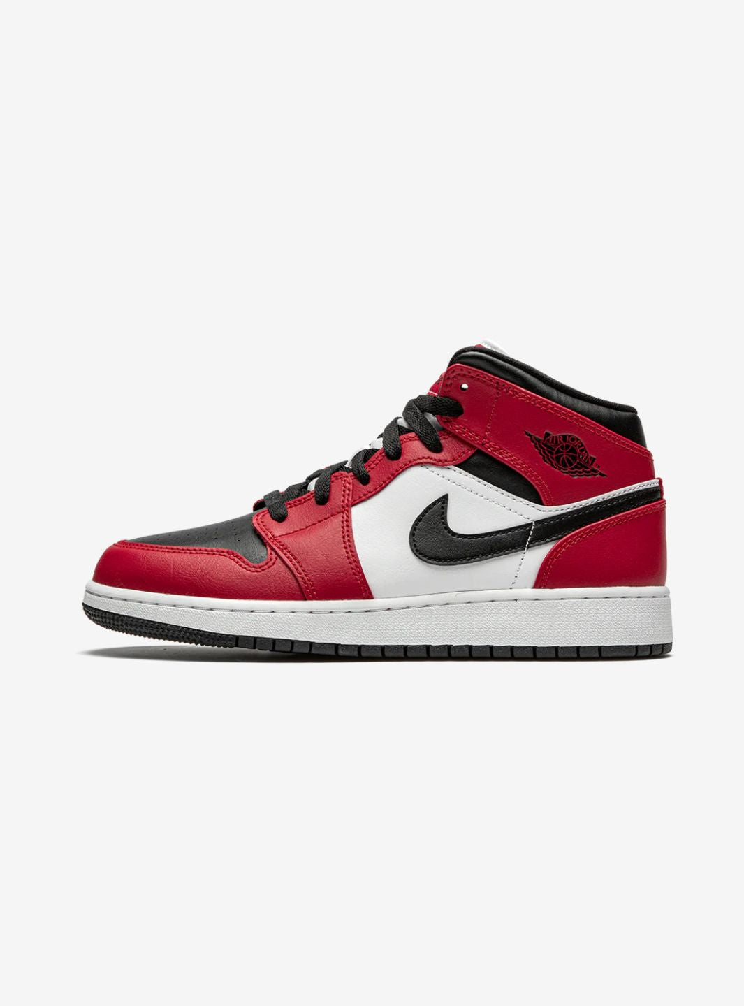 Air Jordan 1 Mid Chicago Black Toe、JORDAN、Cacoeks