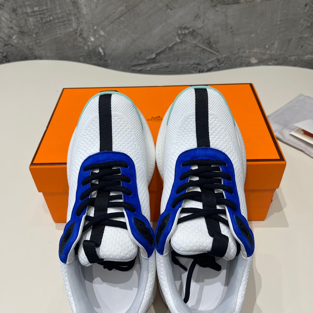 HEROS SNEAKERS WHITE MIX COBALT GOATSKIN、mysite、Cacoeks