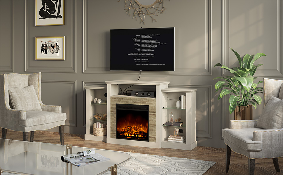 fireplace TV stand with Led light