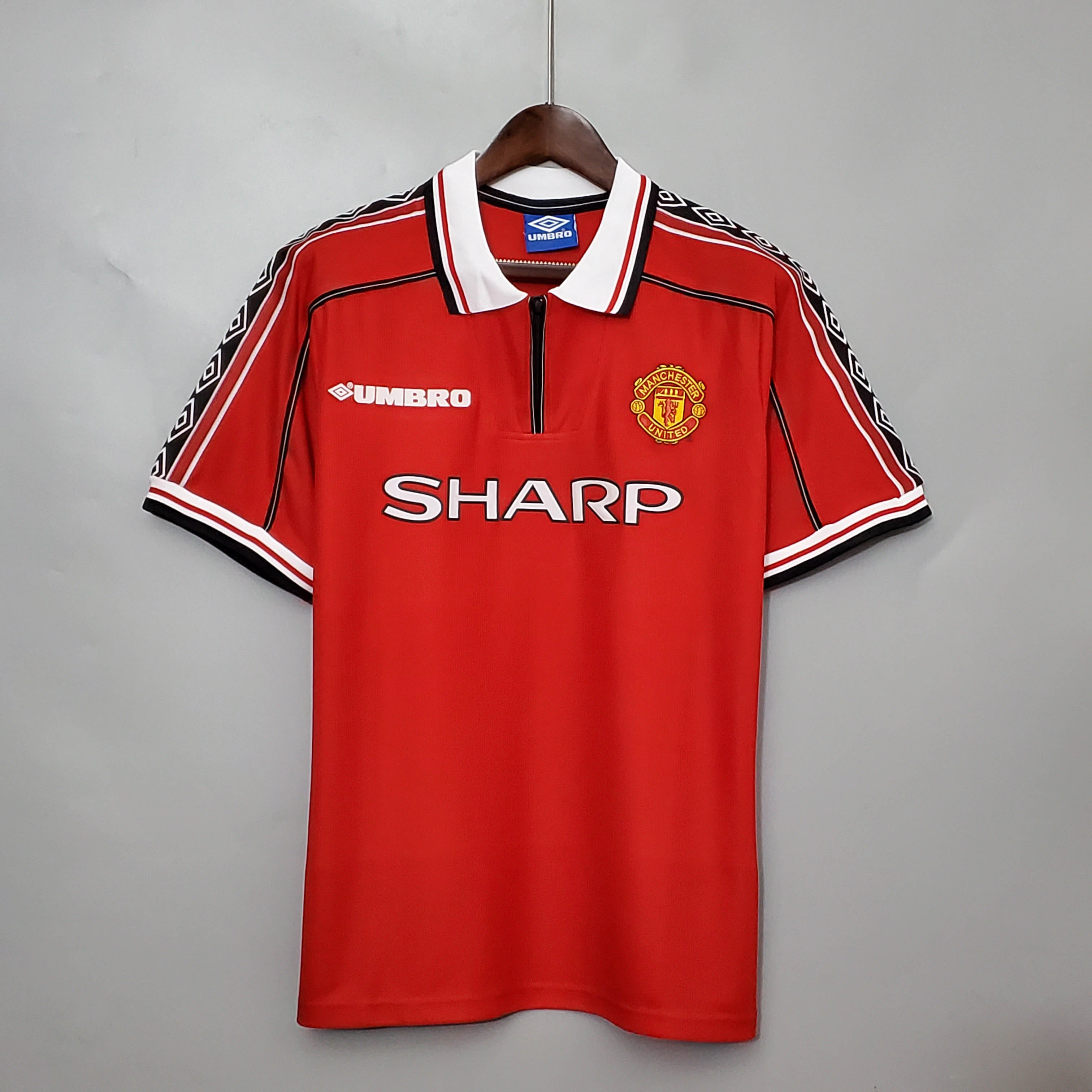 1998/1999 Retro Manchester United Home Football Shirt 1:1 Thai Quality:football jersey mysite: unitedjerseyfootball 邓江浪:football