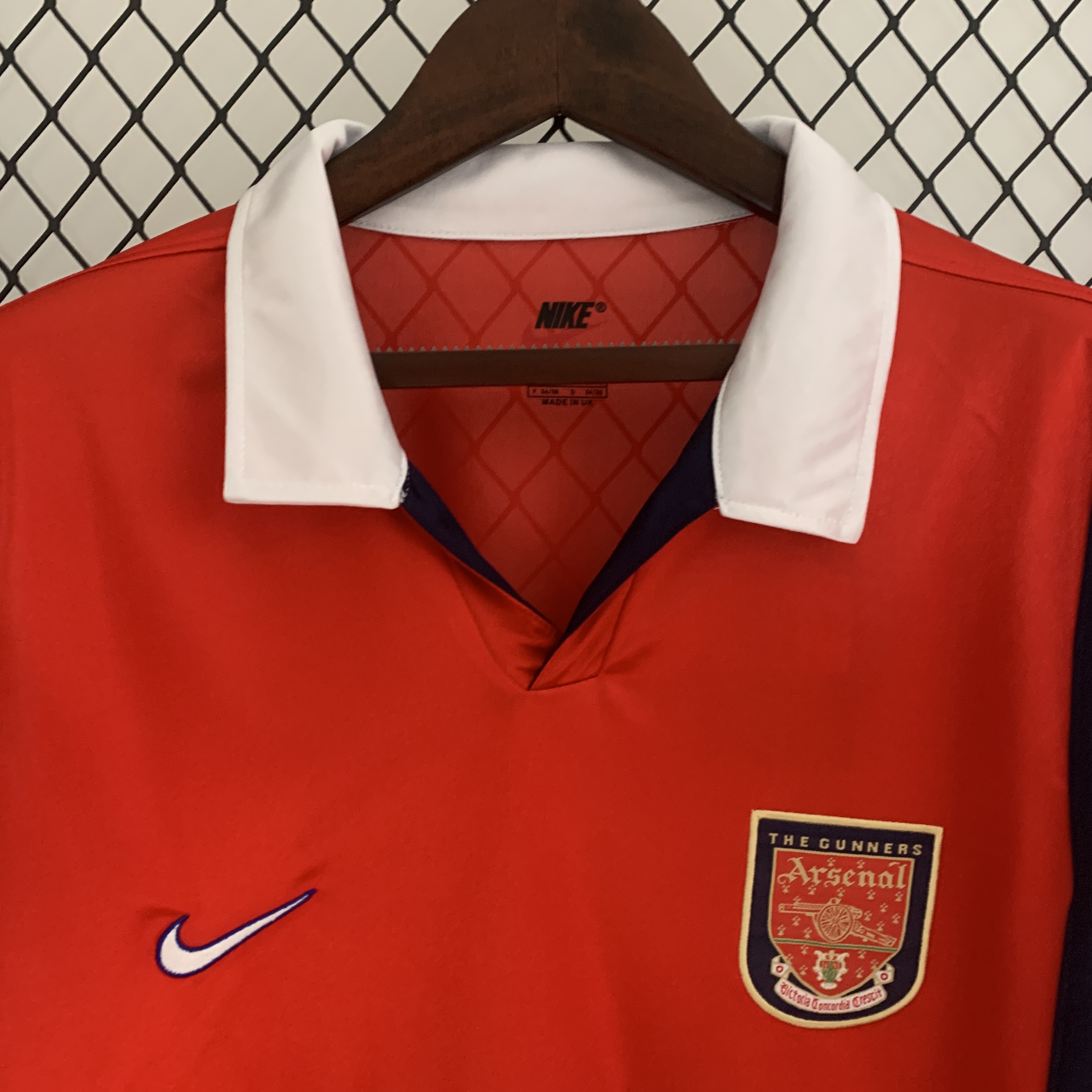 Higojerseys-Retro Arsenal 98-99 Home Long Sleeve Jersey