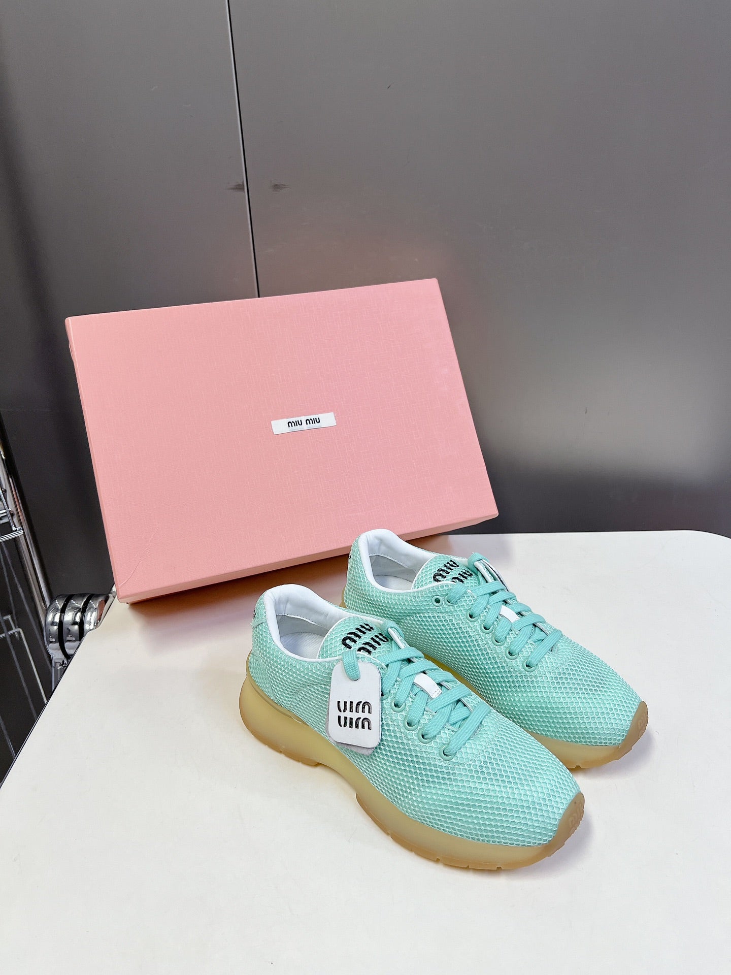 BASIC SNEAKERS IN TURQUOISE MESH、mysite、Cacoeks