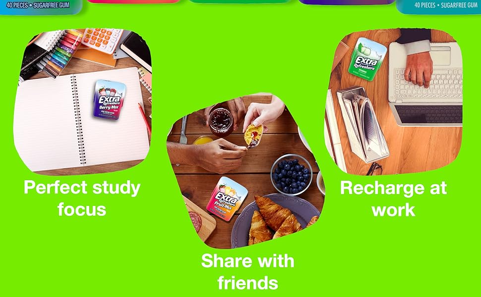 gum, sugarfree gum, sugarless gum