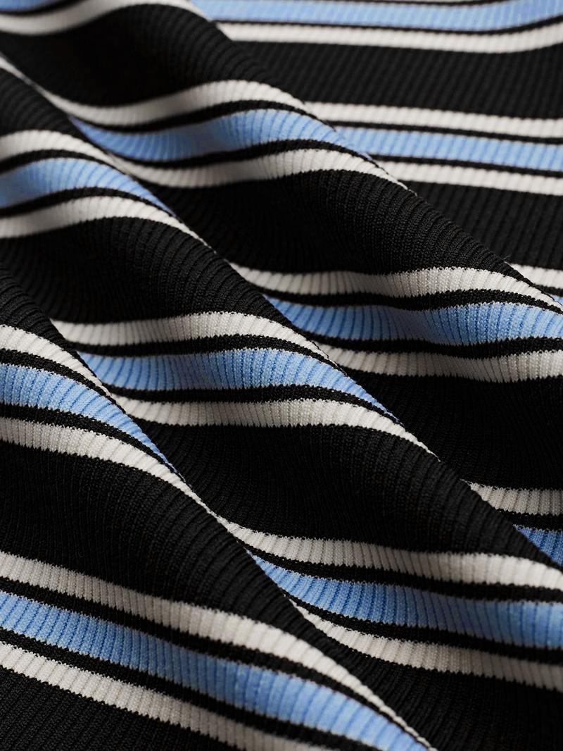 Women's Casual Colorblock Striped Long Sleeve Top & Loose-Fit Pants Set, Perfect for Holidays, Commuting, Daily Wear