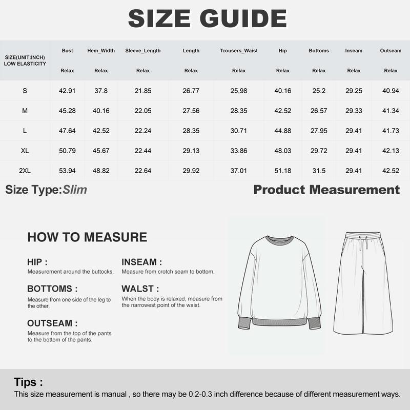 Aleumdr Women's 2 Piece Outfit Fleece Sweatsuit Casual Lounge Matching Sets Crewneck Loose Fit Cozy Sweatshirt & Straight Leg Sweatpants Womenswear Outdoorfun Clothes Chic