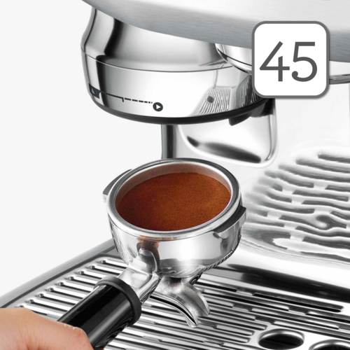 Auto grind, dose & tamp with Baratza® European Precision Burrs