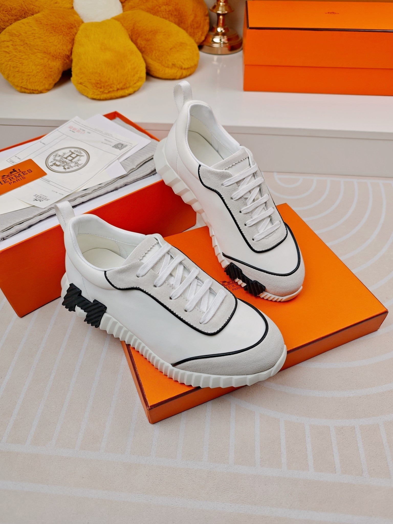 BOUNCING SNEAKERS WHITE CALFSKIN STYLIZED、mysite、Cacoeks