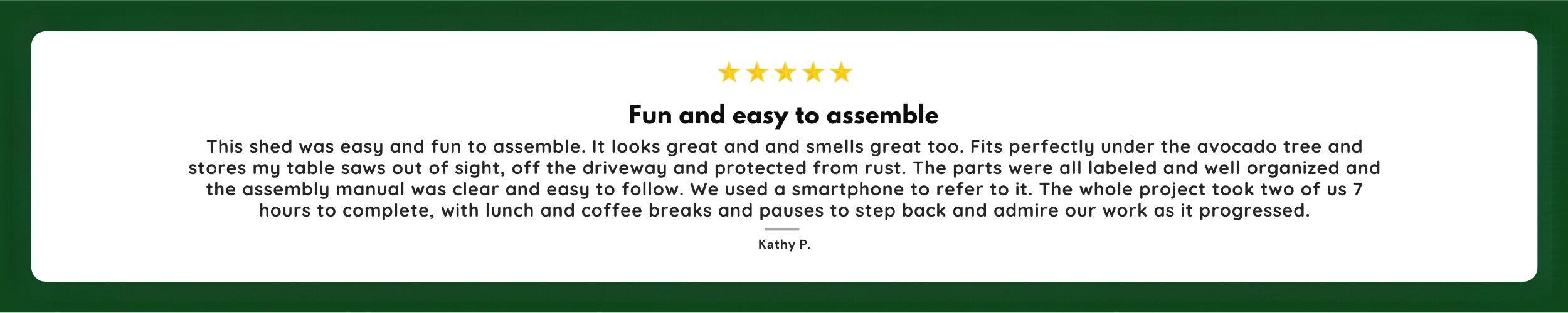 Customer Review of 6x3 Garden Chalet