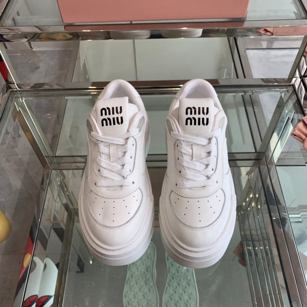 Sneakers Thick-soled White Cowhide、mysite、Cacoeks