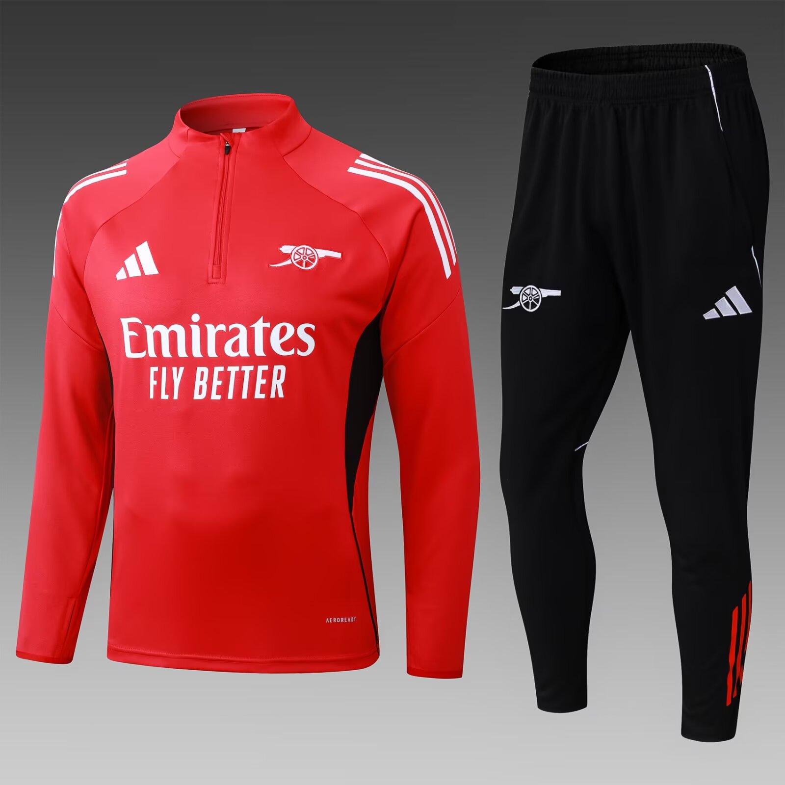 2025/2026 Arsenal Half-Pull Training Suit Red Football Shirt 1:1 Thai Quality Set:football jersey mysite: unitedjerseyfootball 邓江浪:football