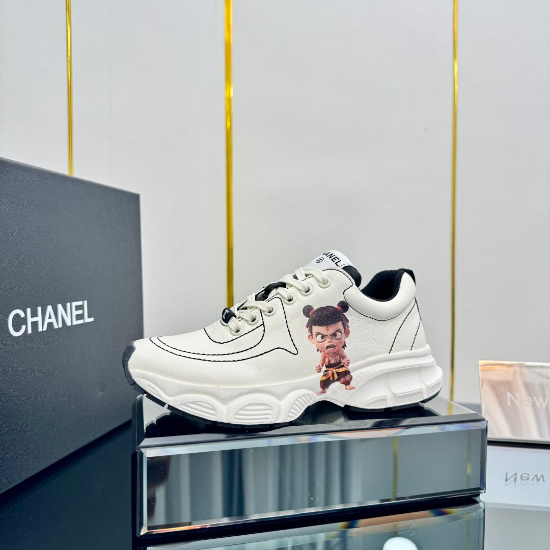 TRAINERS SNEAKER IN WHITE CALFSKIN WITH STICKER 238629、mysite、Cacoeks