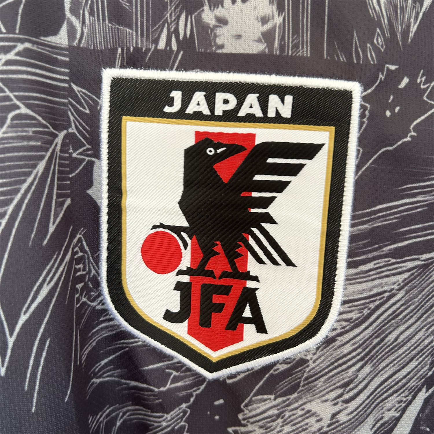 foot-Japan 25-26 White Stroke Wukong Black Jersey - Fans Version