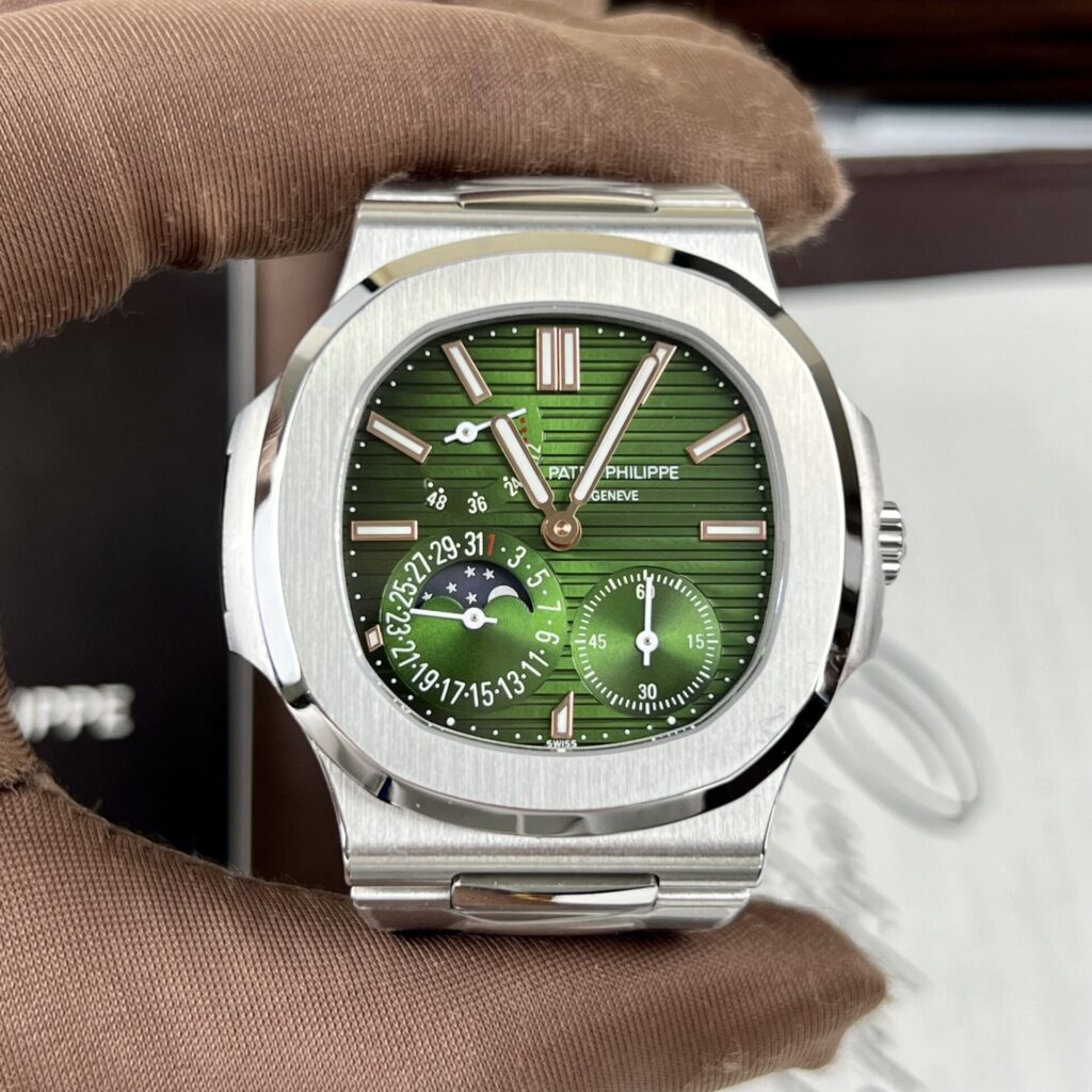 Đồng Hồ Patek Philippe Nautilus 5712 Mặt Xanh Lá Cây ZF 40mm (1)