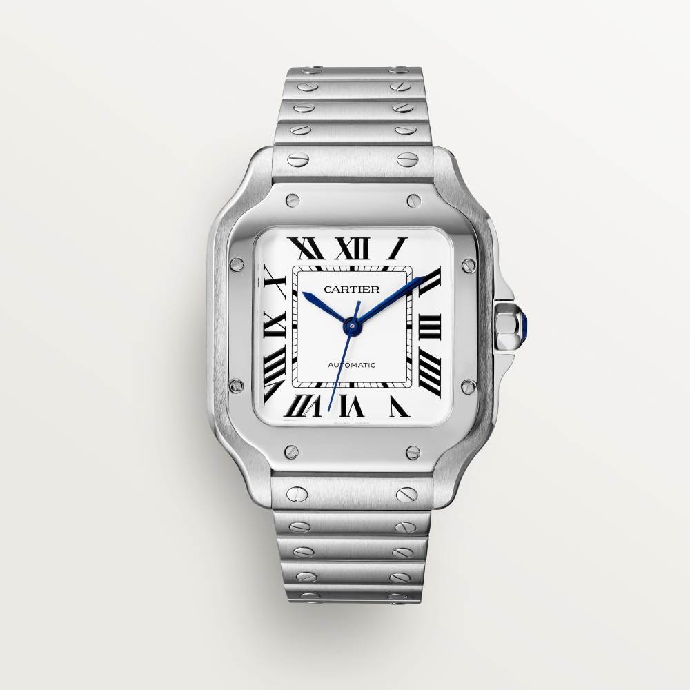 Super Clone 1:1 CARTIER SANTOS Medium Model Classic Silver WSSA0029 Replica-fasswatch