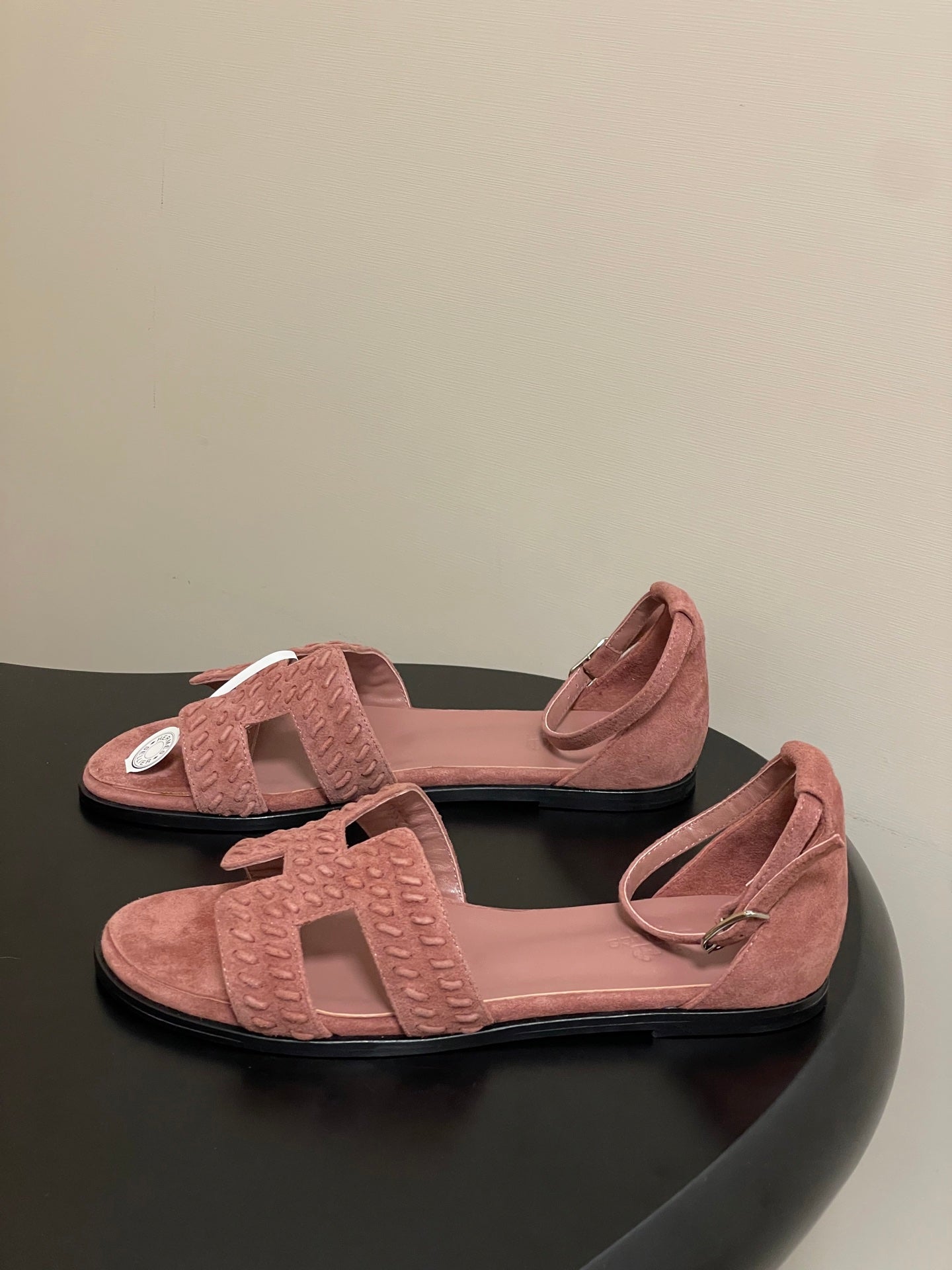 HM 25S SANTORINI SANDAL IN PEACHY PINK SUEDE AND LAMBSKIN、mysite、Cacoeks