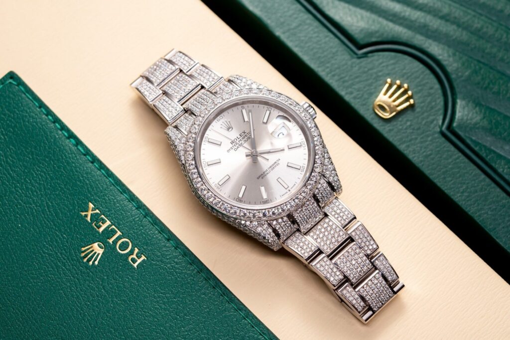 Đồng Hồ Rolex Datejust 126334 Đính Full Kim Cương Moissanite 41mm (4)