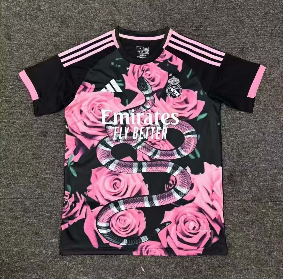 2025/2026 Real Madrid Pink Rose Special Edition Football Shirt1:1 Thai Quality:football jersey mysite: unitedjerseyfootball 邓江浪:football