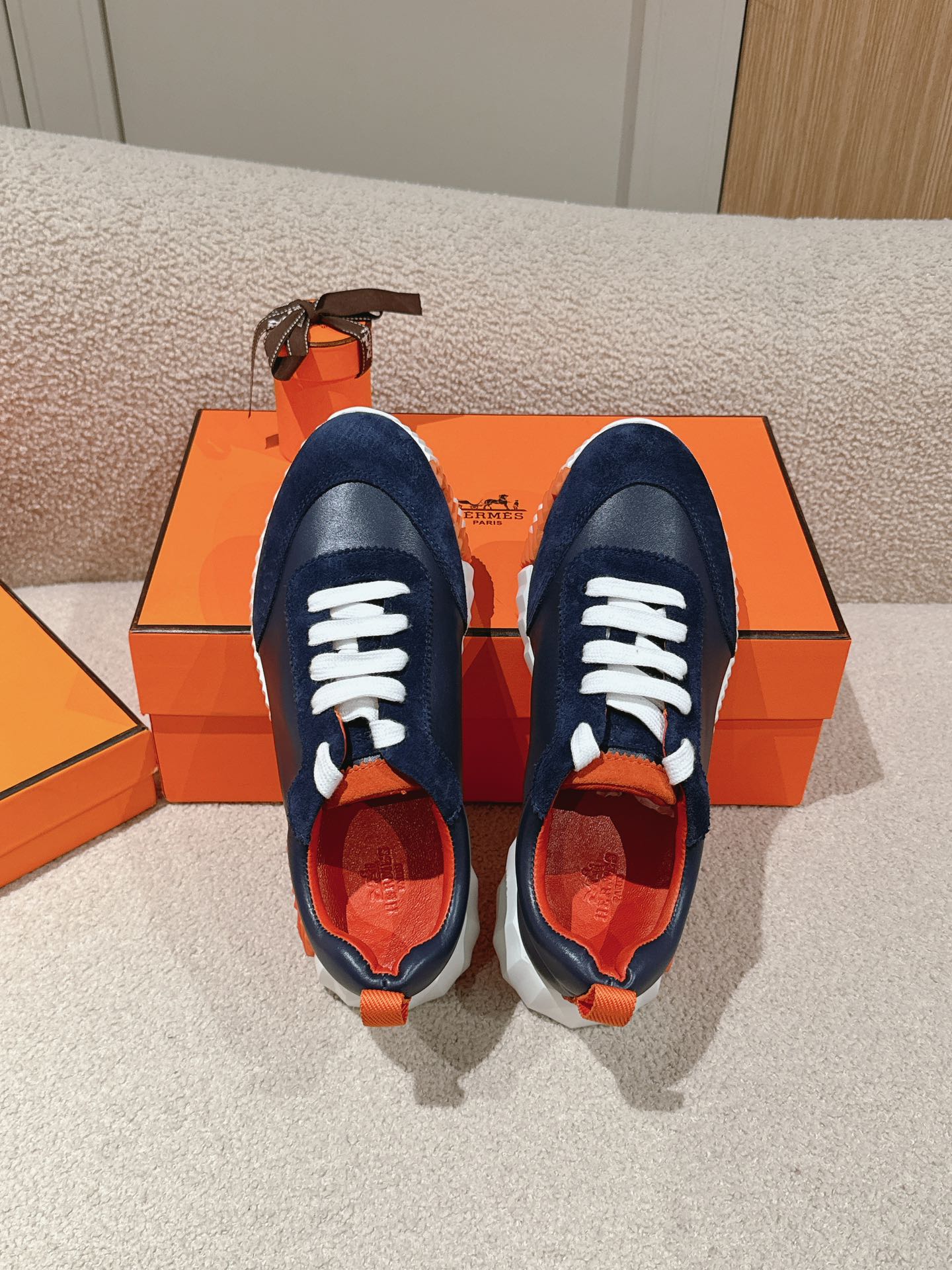 MAINLAND SNEAKER IN NAVY BLUE SUEDE AND CALFSKIN 959294、mysite、Cacoeks