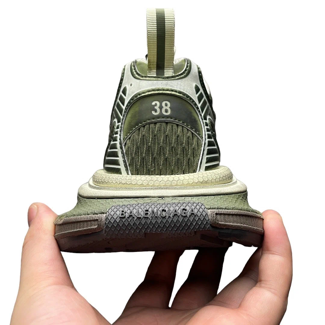 Balenciaga 3XL Sneaker in Dark Green and Light Beige、mysite、Cacoeks
