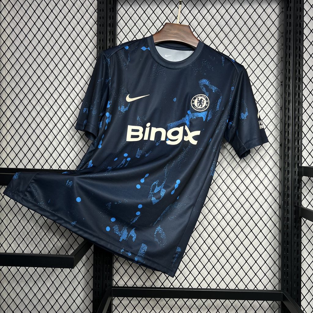 SIUjerseys-C.H.E.L.S.E.A 24-25 Dark Blue Pre-Match Training Jersey - Fans Version