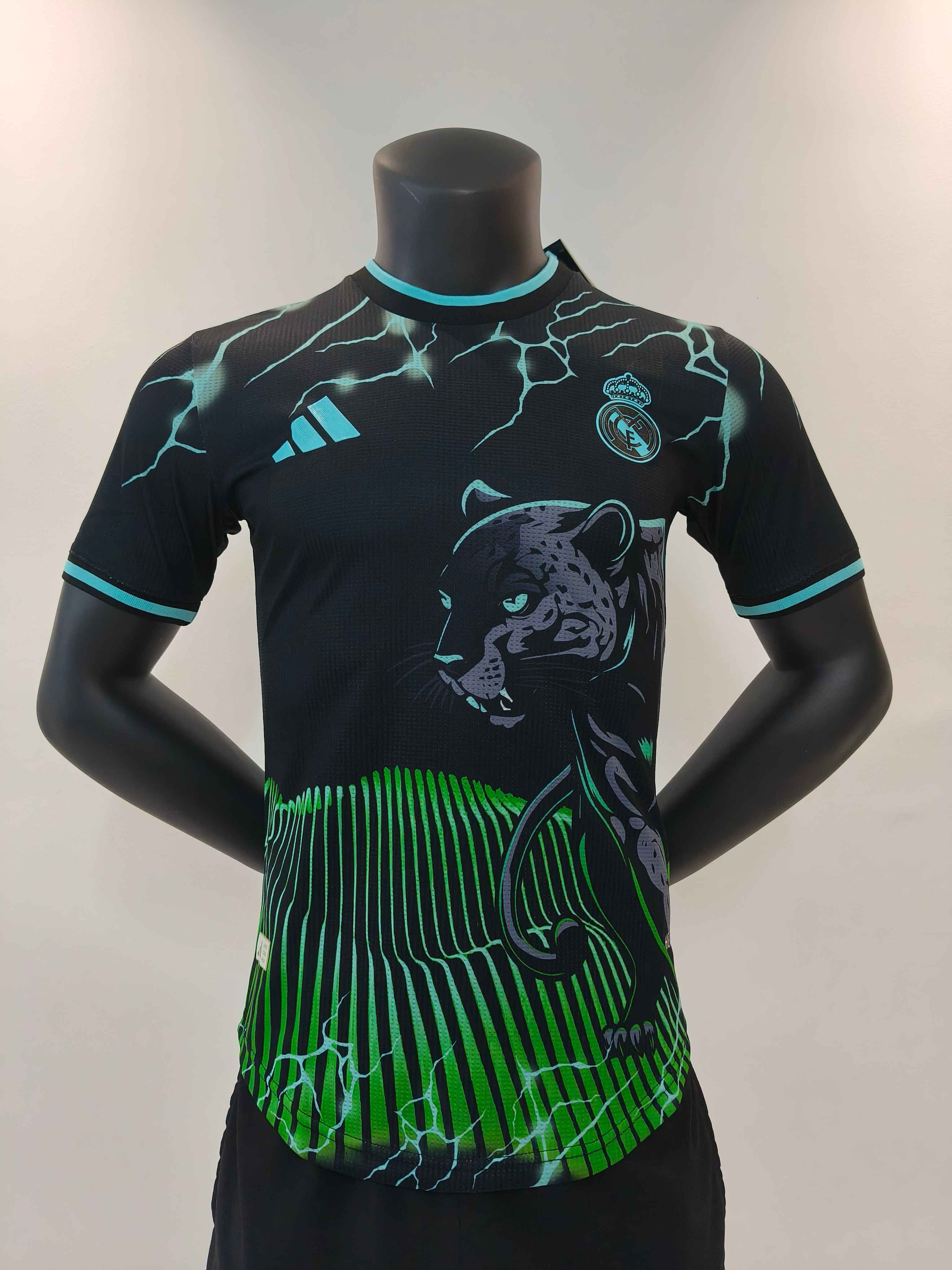 24/25 Real Madrid Blue Leopard Special Edition Football Shirt-mysite Custom Football Kit- Nextkits