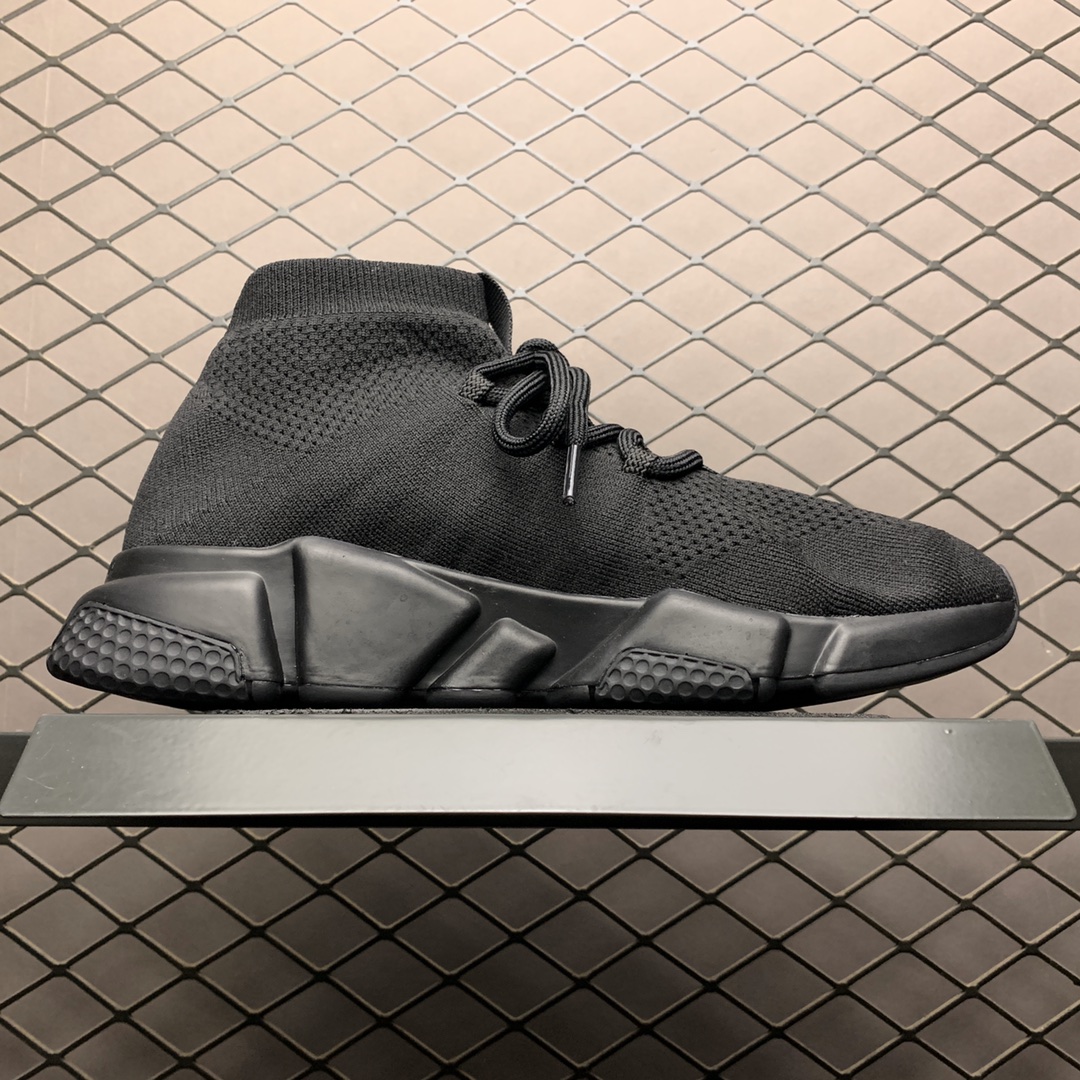 Balenciaga Speed Lace-Up Trainer in Black、mysite、Cacoeks