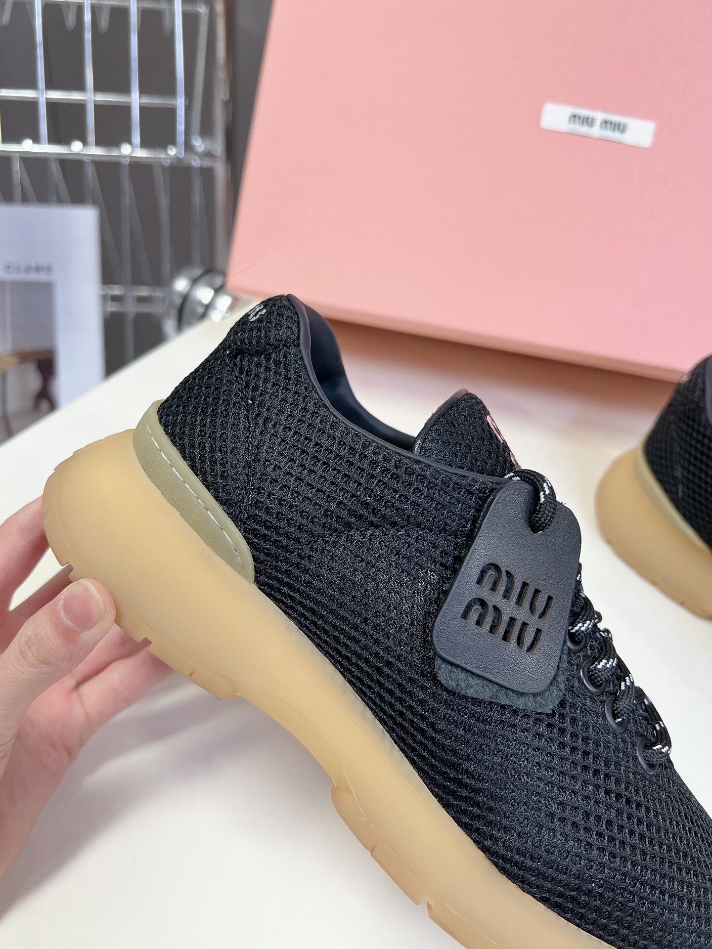 BASIC SNEAKERS IN BLACK MESH、mysite、Cacoeks